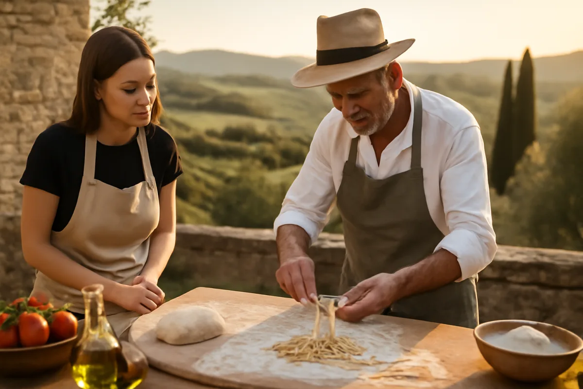 Lezioni di cucina contadina nel cuore della Toscana: impara segreti dai veri produttori
